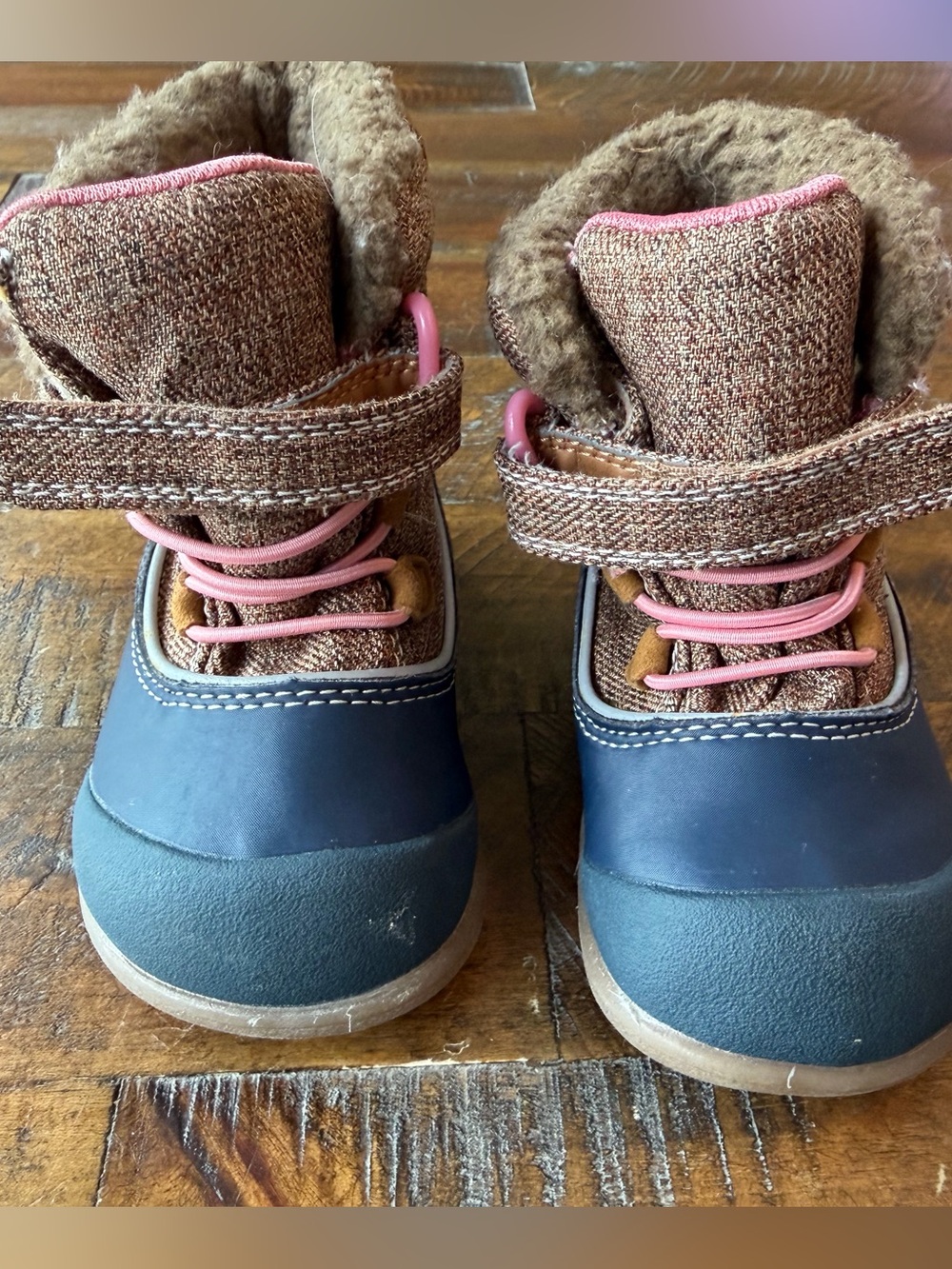 See Kai Run Kids Brown, Navy and Pink Snow Boots